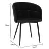 Chaise & Tabouret Miliboo Chaise Design | Chaise Design Noire En Tissu Velours Et M Tal Jolly