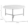 Table Miliboo | Table Basse Ronde Design En Marbre Blanc Et Laiton D90 Cm Sillon