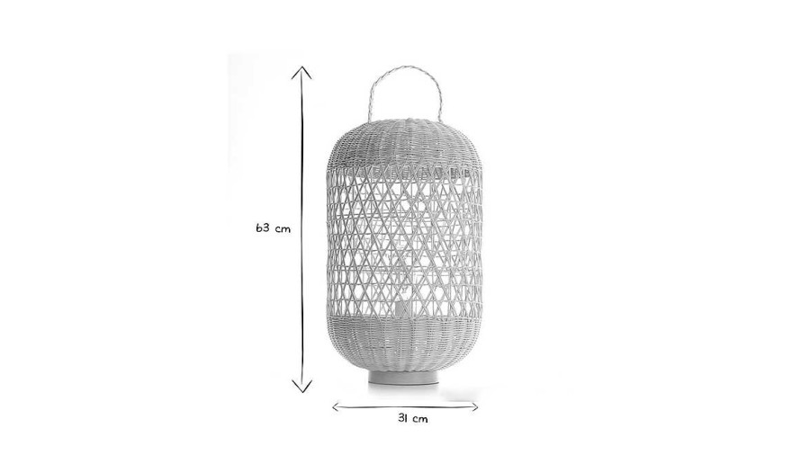 Luminaire Miliboo | Lampe De Sol En Rotin Naturel H63 Cm Moorea