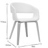 Chaise & Tabouret Miliboo Chaise Design | Chaises Design Blanc Et Bois Clair (Lot De 2) Slam