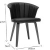 Chaise & Tabouret Miliboo Chaise Design | Chaise Design Noir Et Bois Fonc Noyer Albin