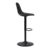 Chaise & Tabouret Miliboo Tabouret De Bar | Tabourets De Bar Vintage R Glables Pivotants Noirs (Lot De 2) New Rock