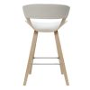 Chaise & Tabouret Miliboo Tabouret De Bar | Tabourets De Bar Design Blanc Et Bois Clair H65 Cm (Lot De 2) Syrah