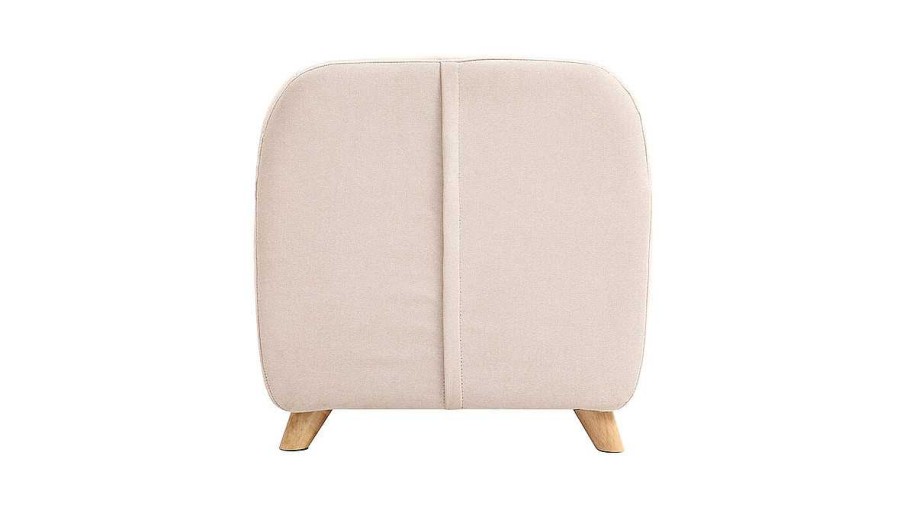 Enfant Miliboo | Fauteuil Enfant Scandinave En Tissu Rose Poudr Et Bois Clair Norkid