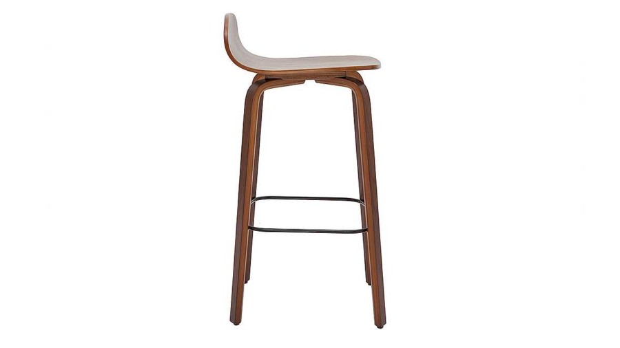 Chaise & Tabouret Miliboo Tabouret De Bar | Tabourets De Bar Vintage Noyer H68 Cm (Lot De 2) Obra