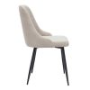 Chaise & Tabouret Miliboo Chaise Design | Chaises Design En Tissu Effet Velours Beige Naturel Et M Tal Noir (Lot De 2) Cult