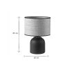 Luminaire Miliboo | Lampe Poser Noire En C Ramique Mate Et Abat-Jour En Raphia H35 Cm Rocha