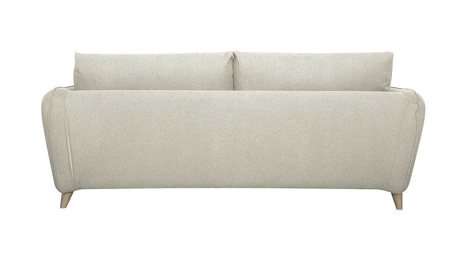 Canap & Fauteuil Miliboo Canap Convertible | Canap Convertible Scandinave 3 Places En Tissu Beige Avec Matelas 10 Cm Creep