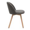 Chaise & Tabouret Miliboo Chaise Design | Chaises Scandinaves En Tissu Effet Velours Gris Et Bois Clair Massif (Lot De 2) Celeste