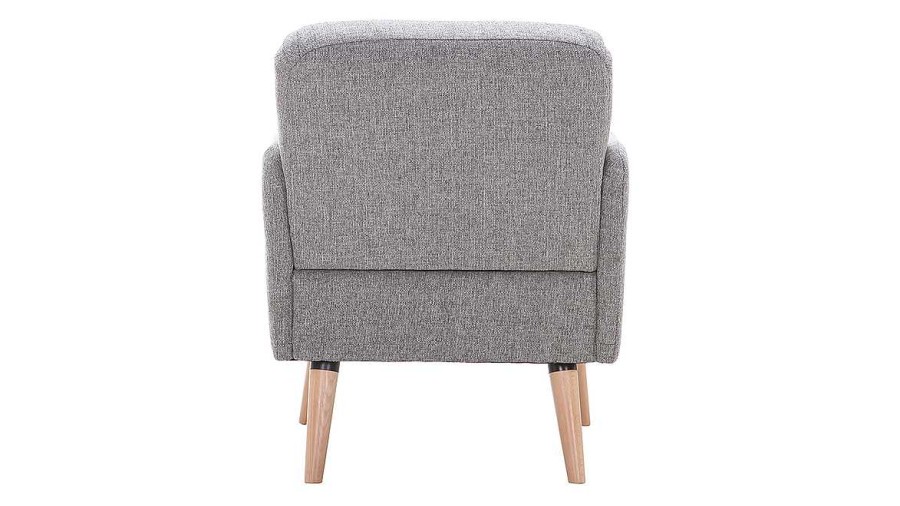 Canap & Fauteuil Miliboo Fauteuil Design | Fauteuil Scandinave Gris Clair Et Bois Clair Isko