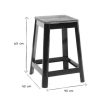 Chaise & Tabouret Miliboo Tabouret De Bar | Tabouret De Bar Industriel Noir 65 Cm Nick