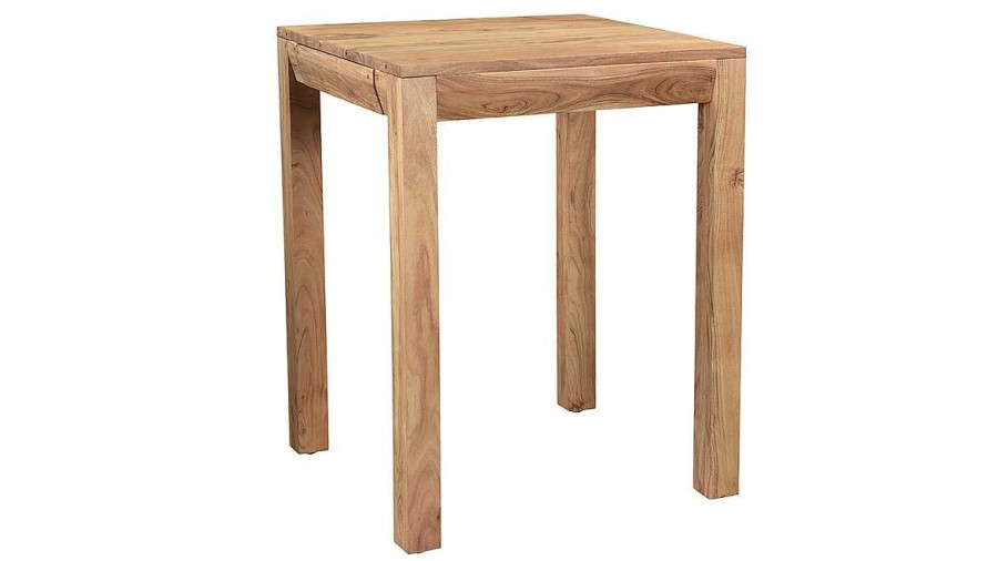 Table Miliboo | Table De Bar Haute Extensible Carr E En Bois Massif L80-135 Cm Balto