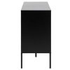 Rangement Miliboo | Buffet Bas Industriel Finition Bois Clair Et M Tal Noir 1 Porte 3 Tiroirs L120 Cm Tresca