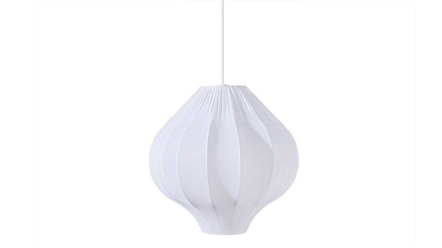 Luminaire Miliboo | Suspension En Tulle Blanc L33 Cm Shell