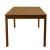 Jardin Miliboo | Table De Jardin Rectangulaire En Bois Massif L180 Cm Akis