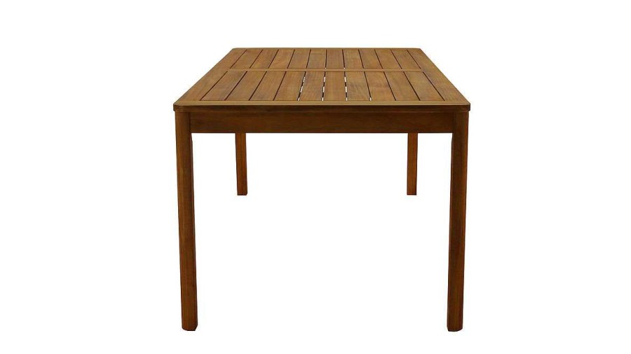 Jardin Miliboo | Table De Jardin Rectangulaire En Bois Massif L180 Cm Akis