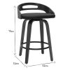 Chaise & Tabouret Miliboo Tabouret De Bar | Tabourets De Bar Design Bois Fonc Et Polyur Thane Noir 65Cm (Lot De 2) Mano