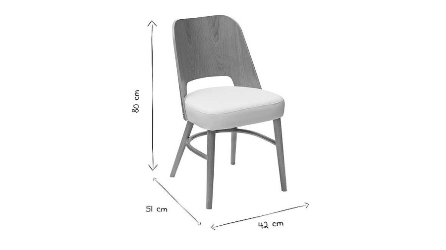 Chaise & Tabouret Miliboo Chaise Design | Chaises Bois Clair Ch Ne Et Blanc (Lot De 2) Edito