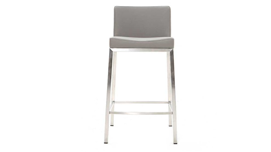 Chaise & Tabouret Miliboo Tabouret De Bar | Tabouret Design Gris H66 Cm (Lot De 2) Epsilon