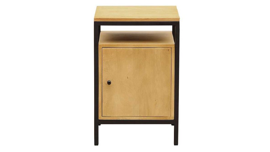 Bureau Miliboo Rangement Bureau | Caisson De Bureau Industriel Bois Manguier Massif Et M Tal Noir Opium