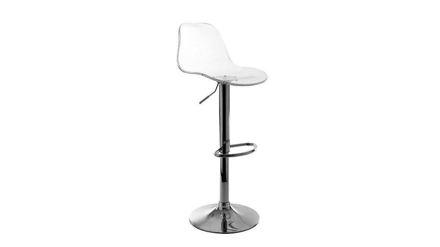 Chaise & Tabouret Miliboo Tabouret De Bar | Tabouret De Bar Design R Glable Transparent Galileo