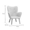 Enfant Miliboo | Fauteuil Enfant Scandinave En Tissu Rose Poudr Et Bois Clair Baby Bristol