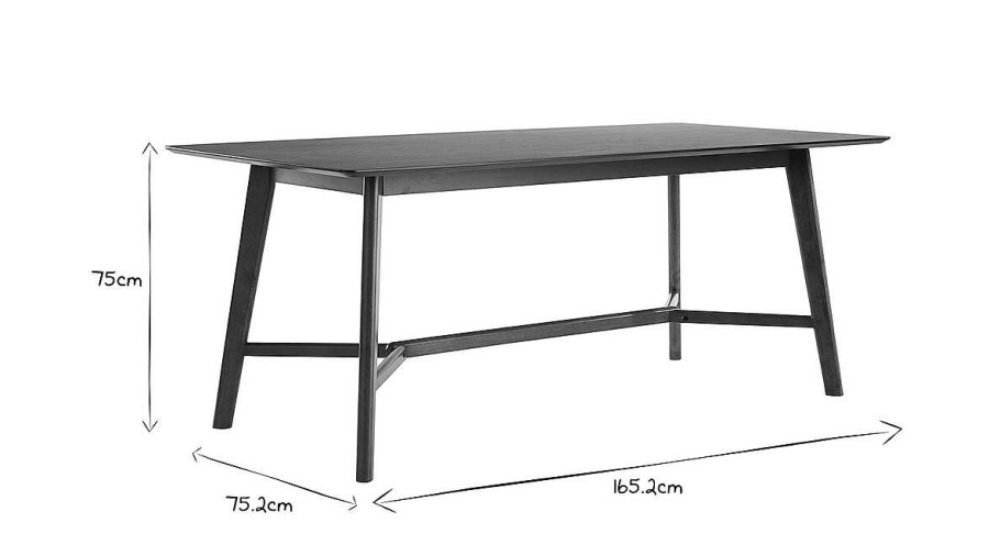 Table Miliboo Table Manger Fixe | Table Manger Vintage Noyer L180 Cm Kara