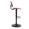 Chaise & Tabouret Miliboo Tabouret De Bar | Tabouret De Bar Relevable Noyer Et M Tal Noir Tobias