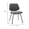 Chaise & Tabouret Miliboo Chaise Design | Chaises Design En Tissu Effet Velours Terre Br L E Et M Tal Noir (Lot De 2) Barnet