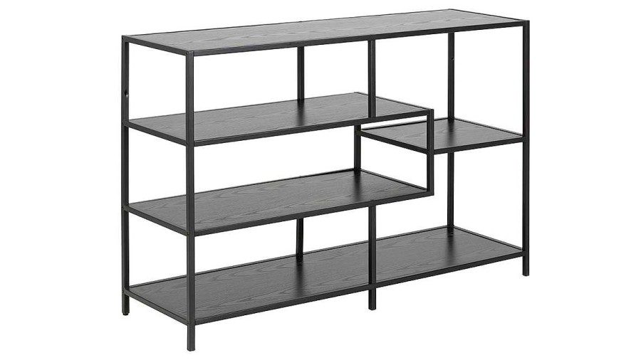 Bureau Miliboo | Console Ouverte Design Noire L114 Cm Tresca