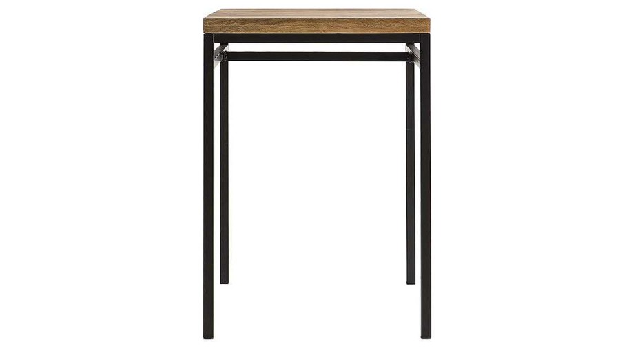 Table Miliboo | Table Haute Carr E En Manguier Massif Et M Tal Noir L70 Cm Ypster