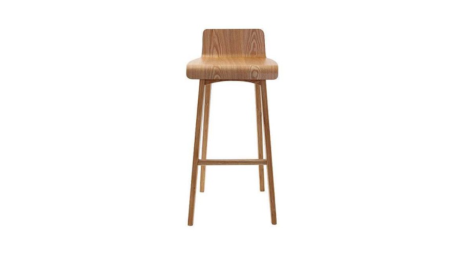 Chaise & Tabouret Miliboo Tabouret De Bar | Chaise De Bar Scandinave En Bois Clair H75 Cm Baltik