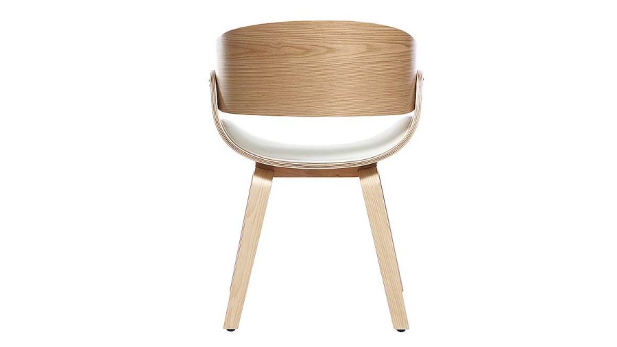 Chaise & Tabouret Miliboo Chaise Design | Chaise Design Blanc Et Bois Clair Bent