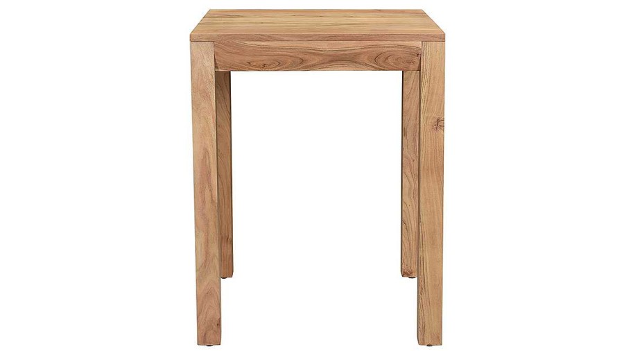 Table Miliboo | Table De Bar Haute Extensible Carr E En Bois Massif L80-135 Cm Balto