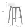 Chaise & Tabouret Miliboo Tabouret De Bar | Tabourets De Bar Scandinaves Bois Clair Et Blanc H65 Cm (Lot De 2) Baltik