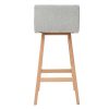 Chaise & Tabouret Miliboo Tabouret De Bar | Tabouret De Bar Bois Et Gris Perle 65 Cm (Lot De 2) Joan