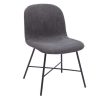 Chaise & Tabouret Miliboo Chaise Design | Chaise Design Effet Velours Gris Et M Tal Noir Arcade