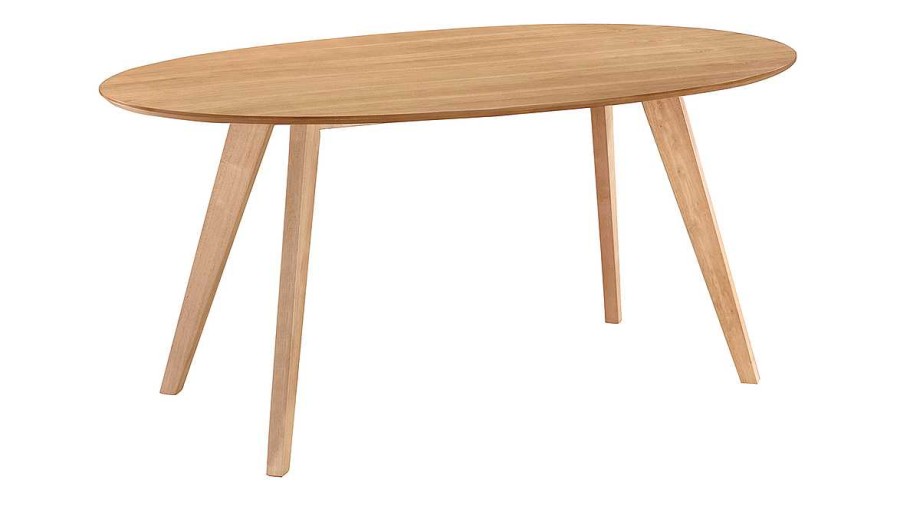 Table Miliboo Table Manger Fixe | Table Manger Design Scandinave Ovale Bois Clair L160 Cm Marik