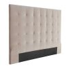 Chambre Miliboo | T Te De Lit Capitonn E En Tissu Velours Taupe L160 Cm Halciona