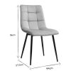 Chaise & Tabouret Miliboo Chaise Design | Chaises Design En Tissu Velours Taupe Et M Tal Noir (Lot De 2) Maxwell