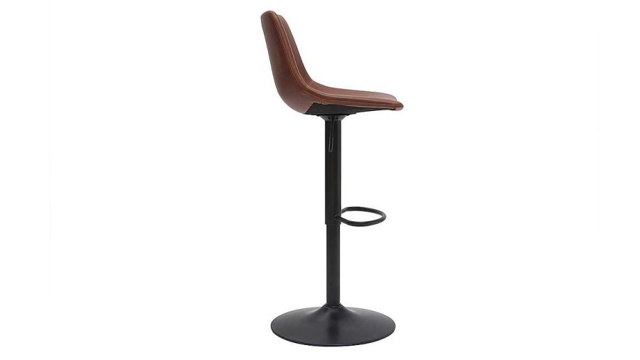 Chaise & Tabouret Miliboo Tabouret De Bar | Tabourets De Bar Vintage R Glables Pivotants Marron Clair (Lot De 2) New Rock