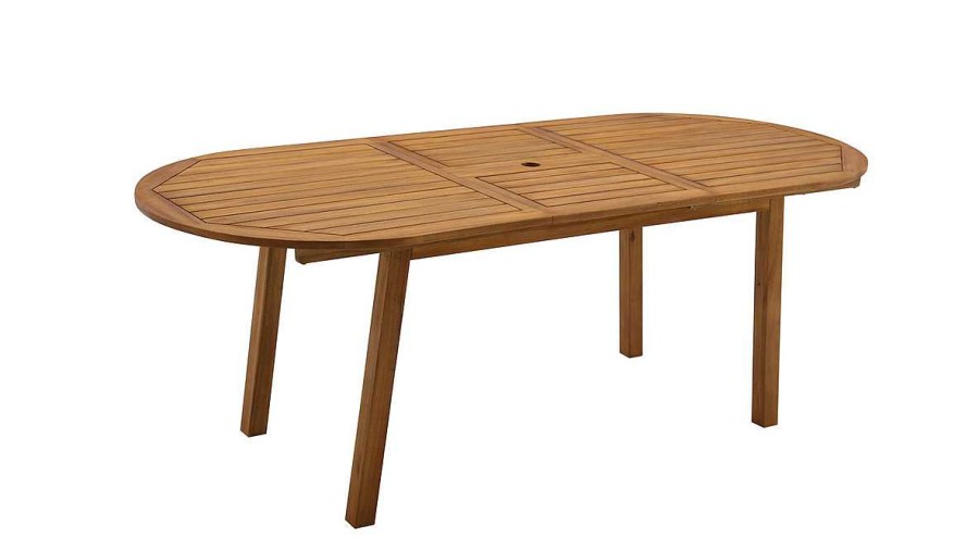 Jardin Miliboo | Table De Jardin Extensible Rallonges Int Gr Es En Bois Massif L160-210 Cm Mayel