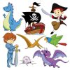 Enfant Miliboo | Stickers Prince Et Pirate 30X30Cm