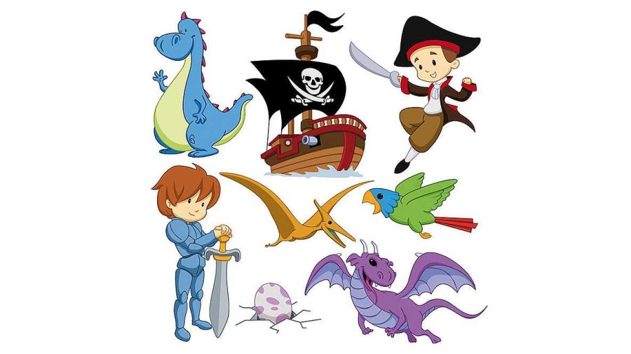 Enfant Miliboo | Stickers Prince Et Pirate 30X30Cm