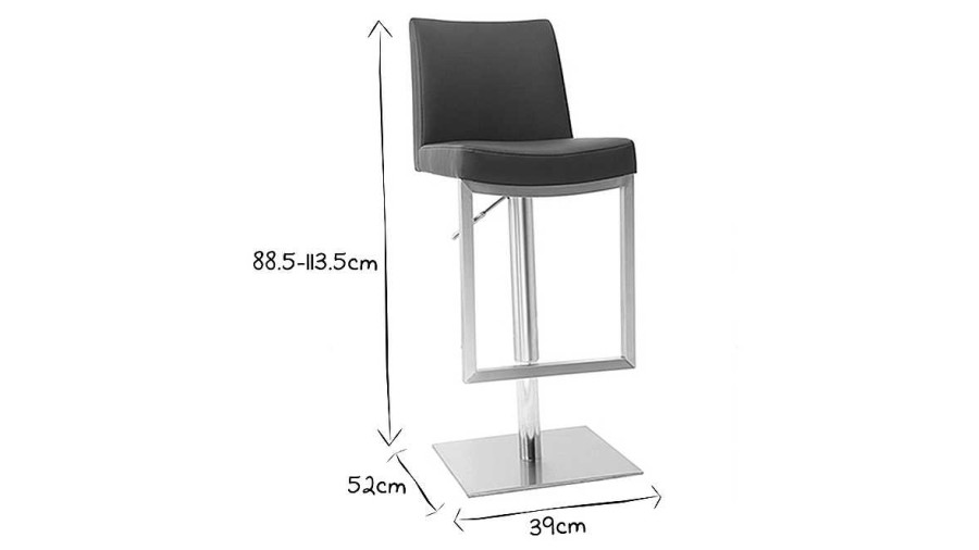 Chaise & Tabouret Miliboo Tabouret De Bar | Tabouret De Bar Design Noir Kyle