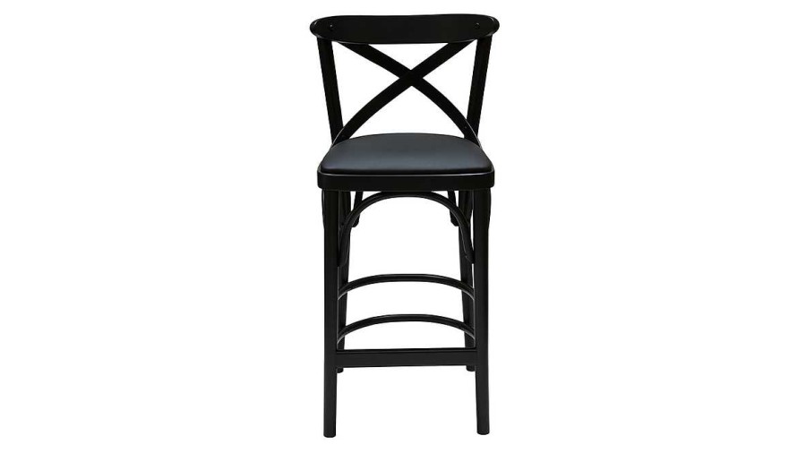 Chaise & Tabouret Miliboo Tabouret De Bar | Tabouret De Bar Bistrot H Tre Massif Noir H65 Cm Marcel