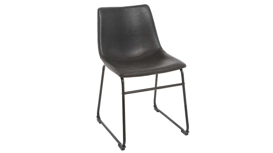 Chaise & Tabouret Miliboo Chaise Design | Chaises Industrielles Noires (Lot De 2) New Rock