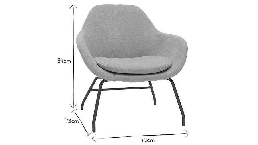 Canap & Fauteuil Miliboo Fauteuil Design | Fauteuil Design En Tissu Effet Laine Boucl E Blanc Cass Et M Tal Noir Mayne