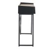 Bureau Miliboo Bureau Design | Bureau Console Avec Rangements 2 Tiroirs Bois Ch Ne Clair Et M Tal Noir L100 Cm Rizz