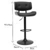 Chaise & Tabouret Miliboo Tabouret De Bar | Tabouret De Bar Design R Glable Noir Et Bois Fonc Basile